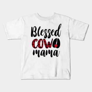 Blessed Cow Mama Kids T-Shirt